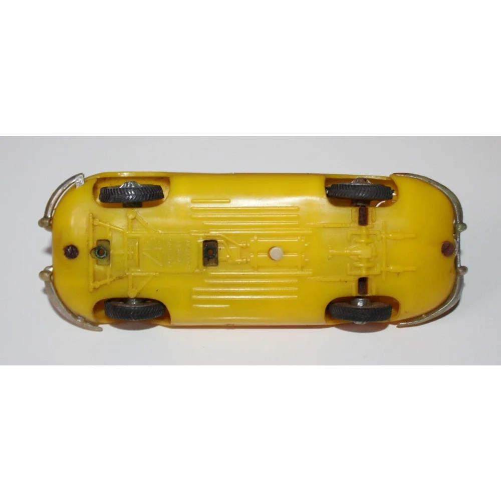 Zee Yellow Jaguar Convertible Plastic Vintage Toy Car Vehicle Model 2080